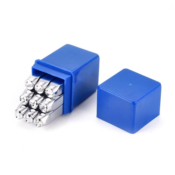 1 box Iron Seal Stamps set for Imprinting Metal Wood Plastic Leather More Including Number 0~9 Platinum 64x10x10mm 9pcs/box