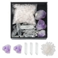 thumbnail image 1 of 1 box Natural Gemstone sets Including Quartz methyst Nuggets Beads Natural Rose Quartz Chip Beads No Hole/Undrilled 15~46x6~25x5~10mm 65.65g/box, 1 of 6
