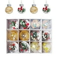 1 box of 12 6cm PET transparent balls plastic balls Christmas balls