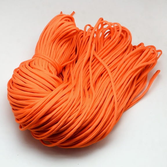 1 bundle 7 Inner Cores Polyester & Spandex Cord Ropes Solid color for Rope Bracelets Making Orange Red 4~5mm 109.36 yards(100m)/bundle 420~500g/bundle