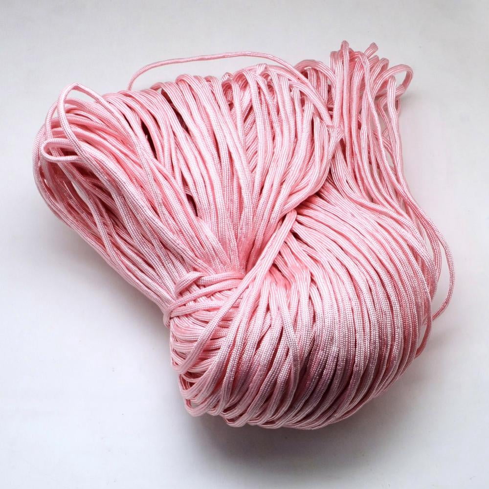 1 bundle 7 Inner Cores Polyester Spandex Cord Ropes Solid color for Rope Bracelets Making Pink 4~5mm 109.36 yards(100m)/bundle 420~500g/bundle