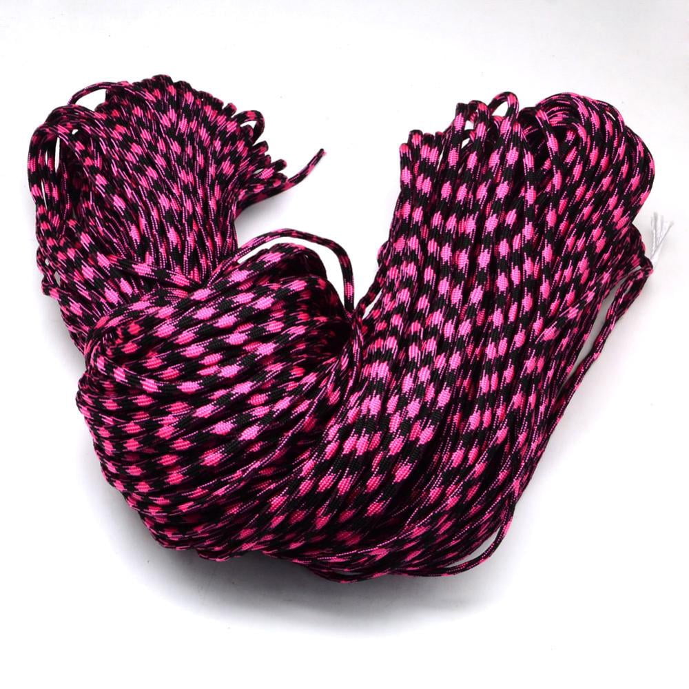 1 bundle 7 Inner Cores Polyester Spandex Cord Ropes for Rope Bracelets Making Deep Pink