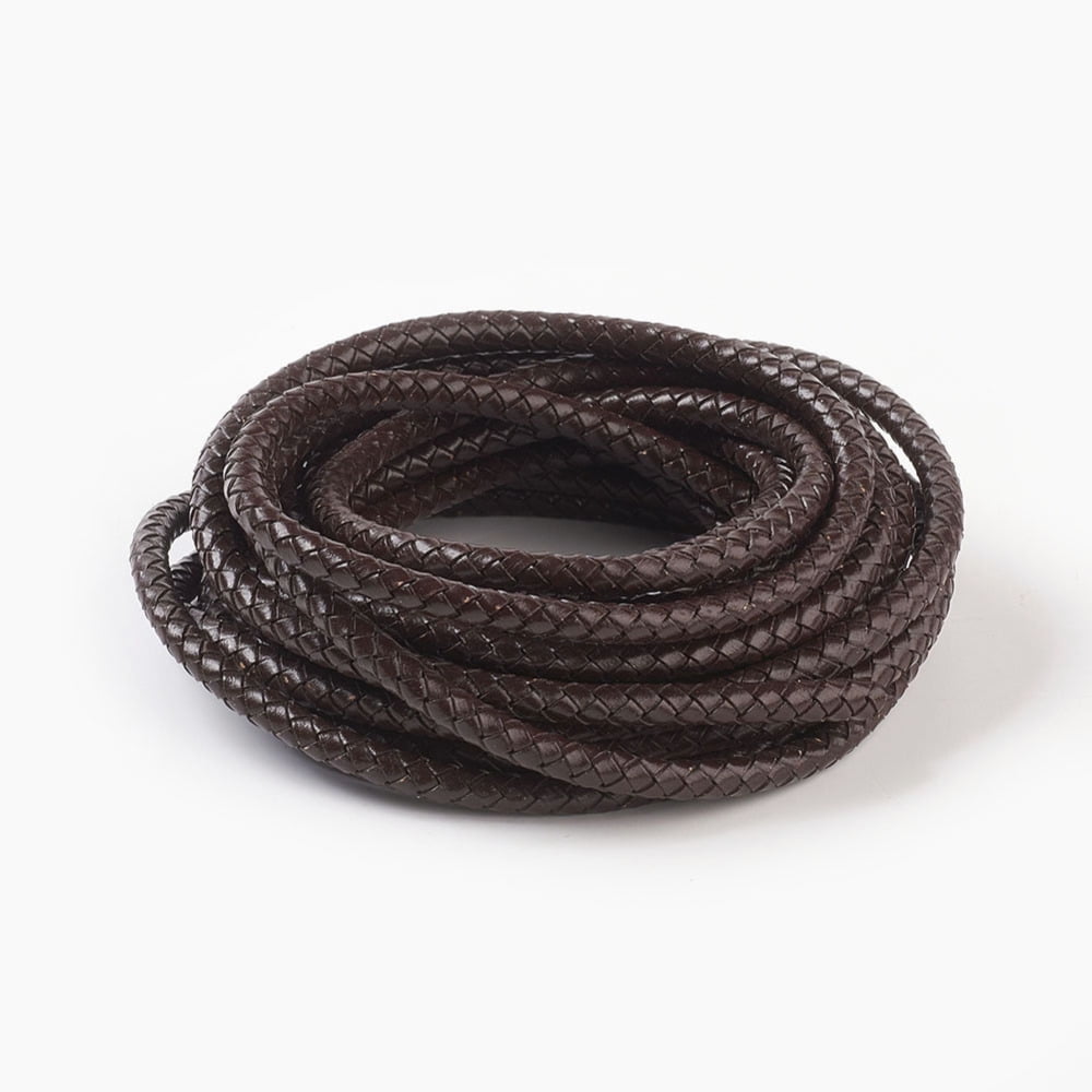 1 bundle Leather Cord Leather Jewelry Cord Jewelry DIY Making Material Dyed Round Coconut Brown 6mm 10.93 yards(10m)/bundle