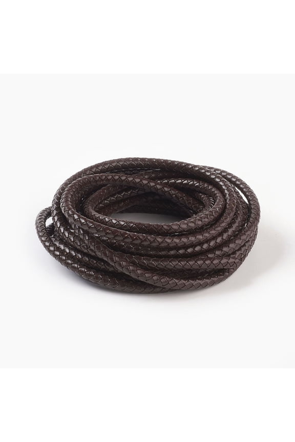 1 bundle Leather Cord Leather Jewelry Cord Jewelry DIY Making Material Dyed Round Coconut Brown 6mm 10.93 yards(10m)/bundle