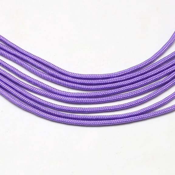 1 bundle Polyester & Spandex Cord Ropes 16-Ply Medium Purple 2mm about 109.36 yards(100m)/bundle