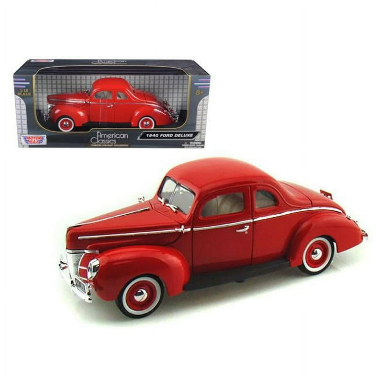 Ertlアーテル/'40 Fordフォード Deluxeデラックス 1/18 1 by 18 1940 Ford Deluxe Diecast Model Car, Red