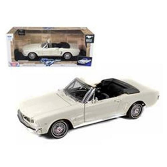 1 by 18 1964 1 by 2 Ford Mustang Convertible Diecast Model Car, Cream