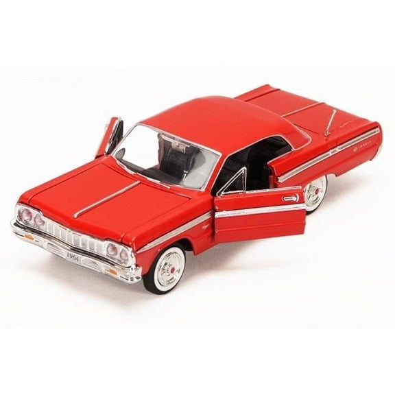 1 by 24 1964 Chevrolet Impala Diecast Model Car - Red