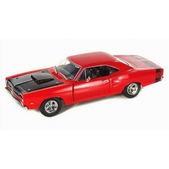 1 by 24 1969 Dodge Coronet Super Bee Diecast Model Car - Red