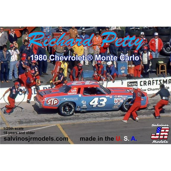 1 by 25 Scale Richard Petty 1980 Chevrolet Monte Carlo Reverse Racing Parts