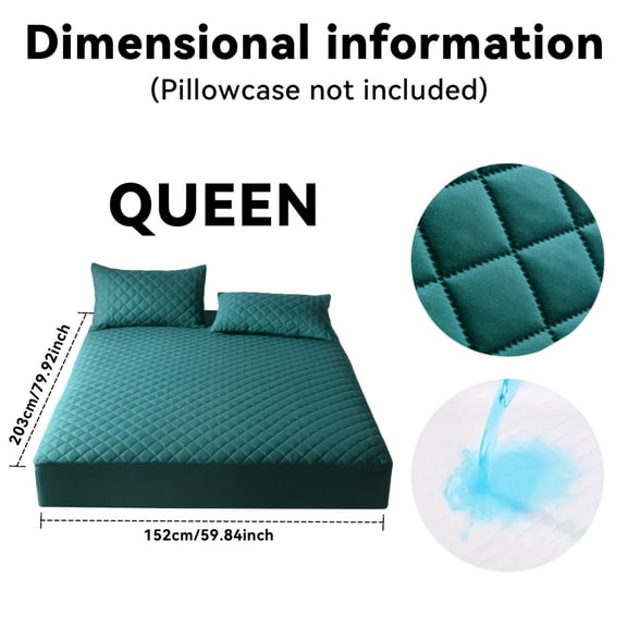 1 cool quilted waterproof mattress case - super soft, breathable and durable, hypoallergenic hotel quality, tightly fitting sheets, suitable for bedrooms, rooms and hotels, all-season comfort