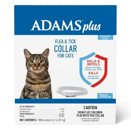 1 count Adams Plus Flea and Tick Collar for Cats