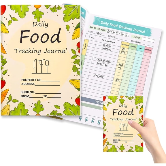 1 count Journal Diary 5.8x8.3 inch Journal Daily Calorie Counter Book with Breakfast Lunch Dinner Calorie and Snack Sections for Nutrition Book
