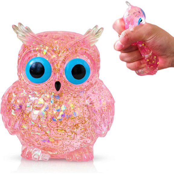 1 count Soft Stretchy Owl Ball, -Shaped Grip Strengthener | Hand Owl Squishy Ball, Flexible Stretch Design for Finger Wrist Strength Hand Workout Tool
