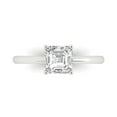 thumbnail image 1 of Clara Pucci 14K White Gold 1ct Moissanite Solitaire Ring for Women, 1 of 8