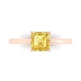 thumbnail image 1 of Clara Pucci 14K Rose Gold 1ct Citrine Solitaire Ring for Women, 1 of 8