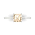 thumbnail image 1 of Clara Pucci 14K White Gold 1ct Morganite Solitaire Ring for Women, 1 of 8