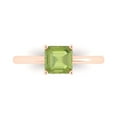 thumbnail image 1 of Solitaire Engagement Ring for Women - 1ct Natural Peridot in 14K Rose Gold Promise Ring, 1 of 5