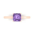 thumbnail image 1 of Clara Pucci 14K Rose Gold 1ct Alexandrite Solitaire Ring for Women, 1 of 8