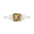 thumbnail image 1 of Clara Pucci 14K White Gold 1ct Champagne Solitaire Ring for Women, 1 of 8