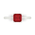 thumbnail image 1 of Solitaire Engagement Ring for Women - 1ct Simulated Pink Tourmaline in 14K White Gold Promise Ring, 1 of 8