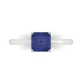 thumbnail image 1 of Clara Pucci 14K White Gold Solid Gold Tanzanite Solitaire Anniversary Ring for Women - 1 cttw Asscher Cut, 1 of 8