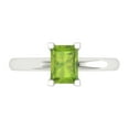 thumbnail image 1 of Solitaire Engagement Ring for Women - 1ct Natural Peridot in 14K White Gold Promise Ring, 1 of 6