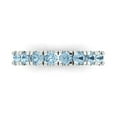 thumbnail image 1 of 1 ct Brilliant Round Cut Natural Swiss Blue Topaz 14k White Gold Stackable Band SZ 8, 1 of 6