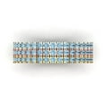 thumbnail image 1 of 1 ct Brilliant Round Cut Natural Swiss Blue Topaz 14k White/Rose/Yellow Gold Stackable Band SZ 10, 1 of 6