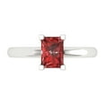 thumbnail image 1 of Clara Pucci 14K White Gold 1ct Garnet Solitaire Ring for Women, 1 of 8