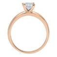 thumbnail image 1 of 1 ct Emerald Cut Natural Sky Blue Topaz Solitaire Engagement Ring for Women in 14K Rose Gold, 1 of 2
