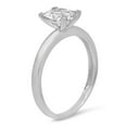 thumbnail image 1 of 1 ct Emerald Cut White Sapphire Solitaire Engagement Ring for Women in 14K White Gold, 1 of 2