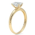 thumbnail image 1 of 1 ct Emerald Cut White Sapphire Solitaire Engagement Ring for Women in 18K Yellow Gold, 1 of 2