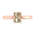 thumbnail image 1 of Solitaire Engagement Ring for Women - 1ct Yellow Moissanite in 14K Rose Gold Promise Ring, 1 of 5