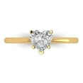 thumbnail image 1 of Clara Pucci 14K Yellow Gold 1.25ct Clear Solitaire Ring for Women, 1 of 8