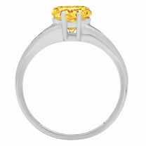 1 ct Heart Cut Natural Citrine Solitaire Engagement Ring for Women in 18K White Gold