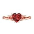 thumbnail image 1 of Clara Pucci 14K Rose Gold 1ct Garnet Solitaire Ring for Women, 1 of 8