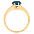 thumbnail image 1 of 1 ct Heart Cut Natural London Blue Topaz Solitaire Engagement Ring for Women in 18K Yellow Gold, 1 of 2