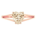 thumbnail image 1 of 1 ct Heart Cut Natural Morganite Solitaire 18K Rose Gold Womens Engagement Ring, 1 of 4