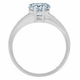 thumbnail image 1 of 1 ct Heart Cut Natural Swiss Blue Topaz Solitaire Engagement Ring for Women in 18K White Gold, 1 of 2