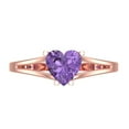 thumbnail image 1 of Clara Pucci 14K Rose Gold 1ct Alexandrite Solitaire Ring for Women, 1 of 8