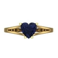 thumbnail image 1 of Clara Pucci 14K Yellow Gold 1ct BlueSapphire Solitaire Ring for Women, 1 of 8