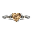 thumbnail image 1 of Clara Pucci 14K White Gold 1ct Champagne Solitaire Ring for Women, 1 of 8