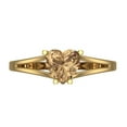 thumbnail image 1 of Clara Pucci 14K Yellow Gold 1ct Champagne Solitaire Ring for Women, 1 of 8