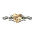 thumbnail image 1 of Clara Pucci 14K White Gold Solid Gold YellowMoissanite Solitaire Anniversary Ring for Women - 1 cttw Heart Cut, 1 of 8