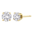 thumbnail image 1 of 1 ct. L- SI2 Round Brilliant Cut Diamond Earring Studs in 14K Yellow Gold, 1 of 2