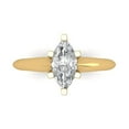thumbnail image 1 of Clara Pucci 14K Yellow Gold 1ct Moissanite Solitaire Ring for Women, 1 of 7