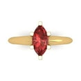 thumbnail image 1 of Clara Pucci 14K Yellow Gold 1ct Garnet Solitaire Ring for Women, 1 of 7