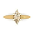 thumbnail image 1 of Clara Pucci 14K Yellow Gold 1ct Morganite Solitaire Ring for Women, 1 of 7