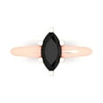 thumbnail image 1 of 1 ct Marquise Cut Natural Onyx Solitaire 18K Rose Gold Womens Engagement Ring, 1 of 5